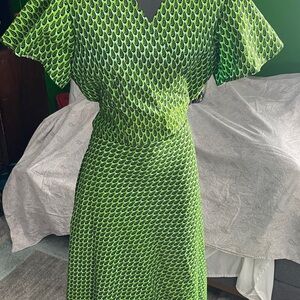 Ankara African Wax Snake Print Wrap Dress